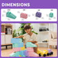 Massbricks Jumbo Plastic Building Blocks - Giant Toddler Bricks Kids, Boys, Girls Age 1-8 Play Large Educational, Construction, Stacking Toys Bpa Free (48 Pcs Pastel + Wheels)