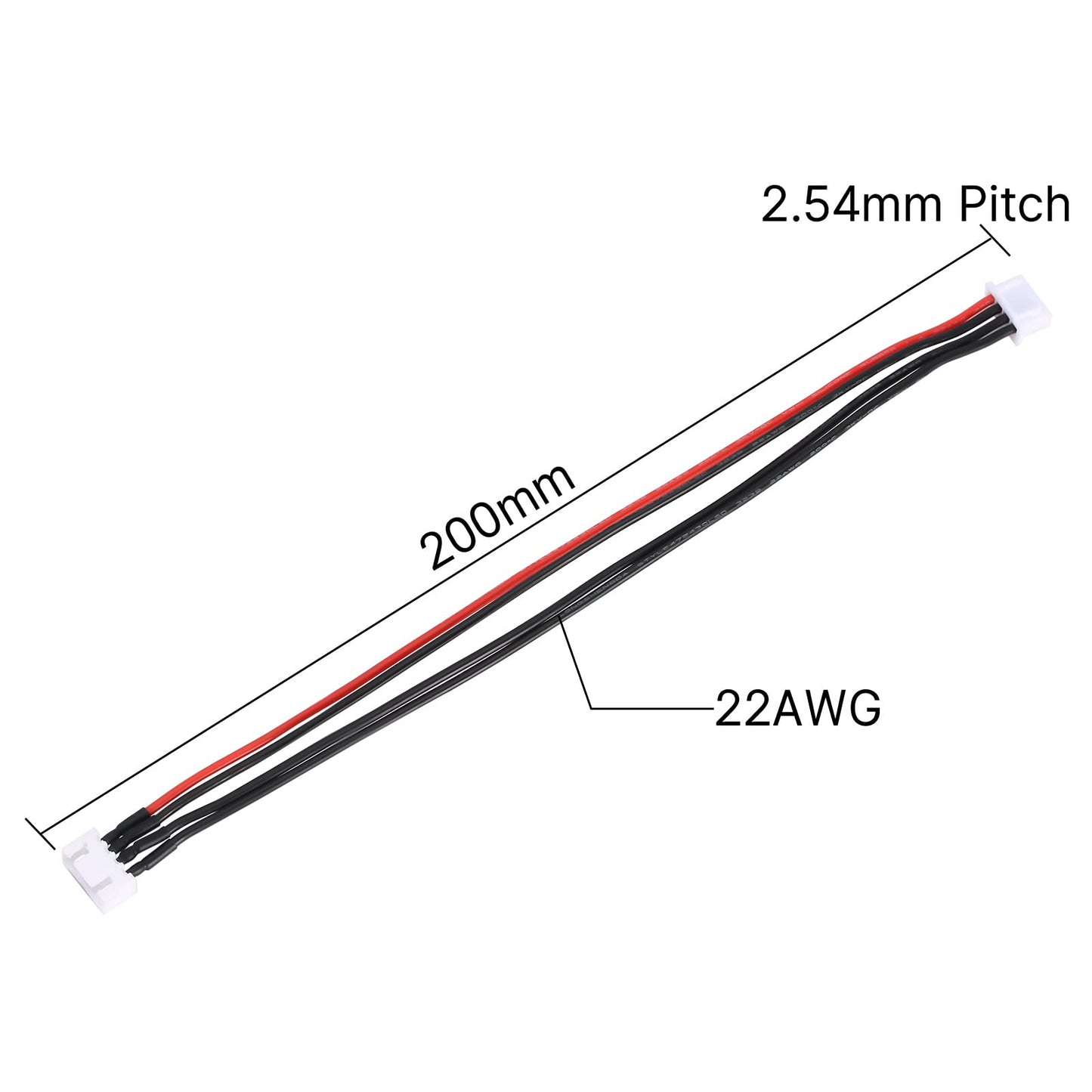 Injora Jst-Xh 10 Pcs 3S Balance Lead Extension, Lipo Battery Charger Extension Cable, Balance Plug Extension Lead Wire, 200 Mm 2