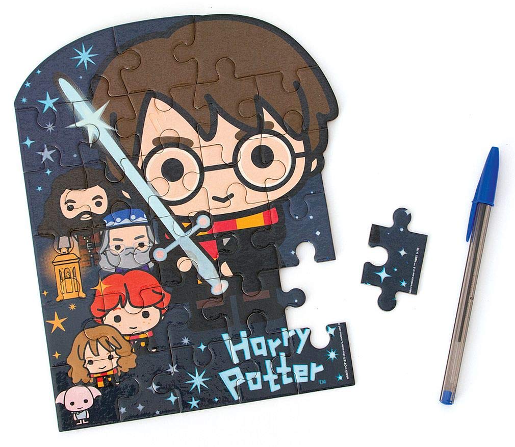 Playhouse Glow In The Dark Harry Potter Chibi 28-Piece Die-Cut Shaped Mini Puzzle For Kids