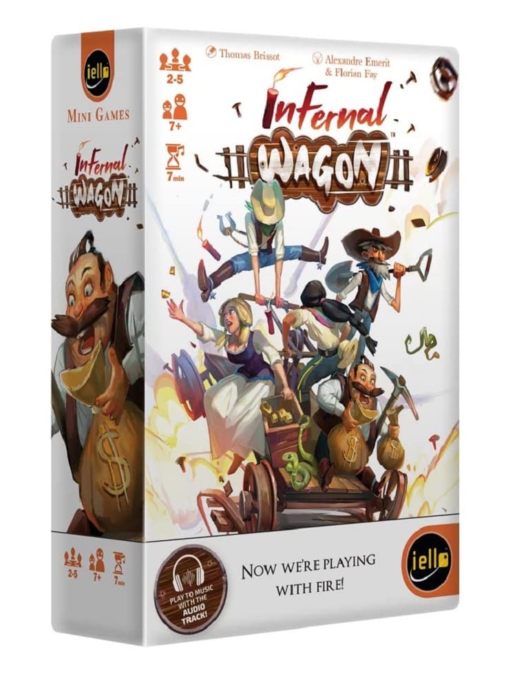 IELLO: Infernal Wagon  Quick Party Game, Complete PreEstablished Objectives to Prove Your Team Skill, Family Game, Ages 7+, 2