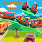 DSHMIXIA Battery Operated Train for Wooden Train Track Set Toys for 3 4 5 Year Old Boys Kids Action Locomotive Train Magnetic Co