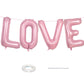 40 Inch Pink LOVE Balloons, Large Letter Balloons Foil Helium Balloons, Pink Mylar Big Alphabet Balloons, Light Pink Balloon Let