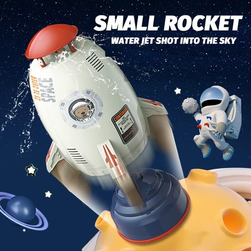 Tansar Sprinkler Rocket Launcher, Outdoor Water Toys For Kids, Summer Outside Game, Holiday & Birthday Ideas For Boys Girls Age 3 4 5 6 7 8 Year Old, Gray
