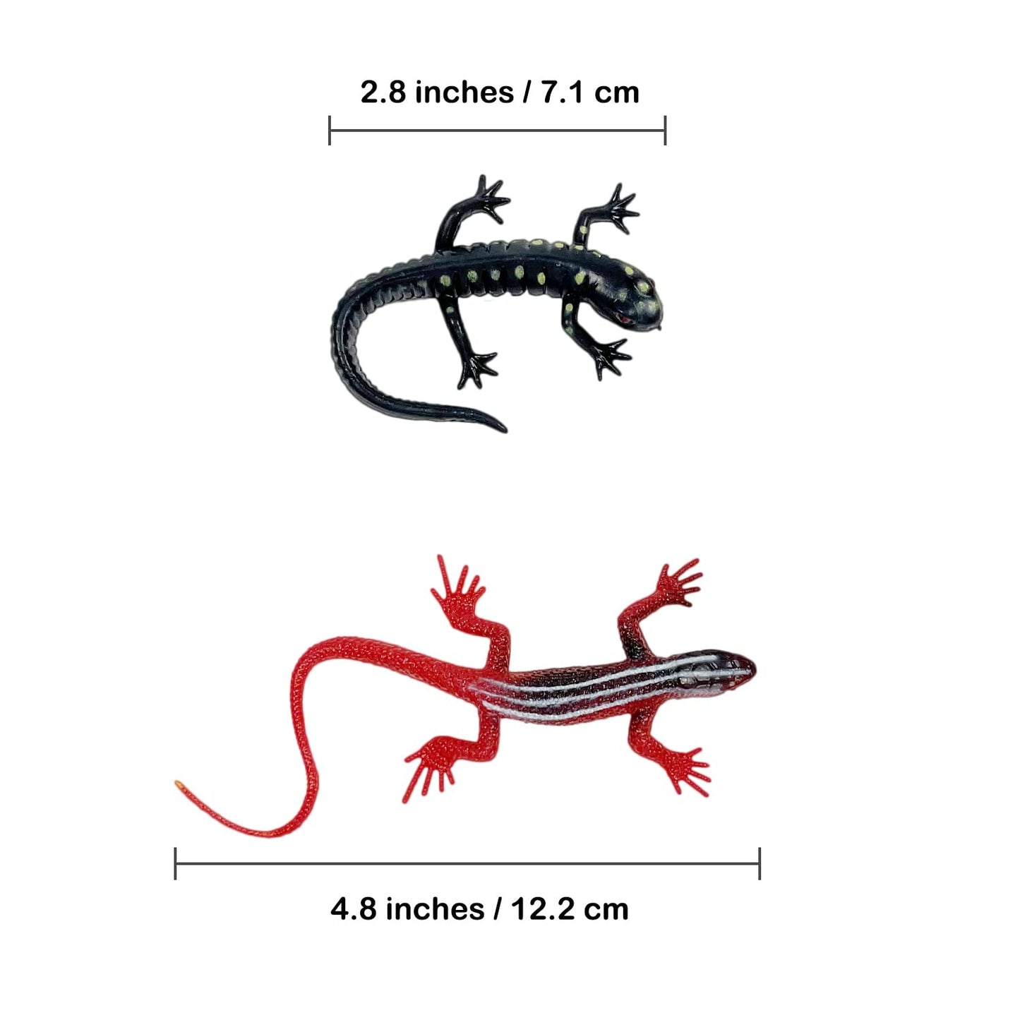 Nakimo Plastic Lizard Toys Artificial Model Reptile Realistic Rubber Lizard Animal Figures For Halloween Party Decoration, Practical Joke And Educational Toys, 12Pcs