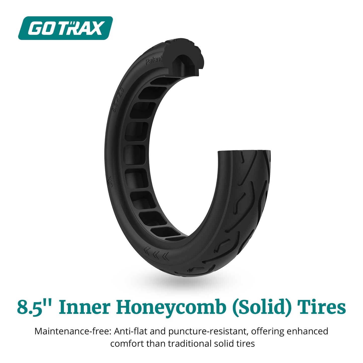 Gotrax Apex Xl 8.5'' Solid Tires, Max 12 Miles Range And 15.5Mph Speed, Bright Headlight And Taillight, Big Led Display, Aluminu