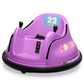 Kidzone 12V 2-Speeds Electric Ride On Bumper Car For Kids & Toddlers 1.5-5 Years Old, Diy Sticker Baby Bumping Toy Gifts W/Remote Control, Led Lights, Bluetooth & 360 Degree Spin, Astm Certified