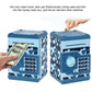 Setibre Piggy Bank, Electronic Atm Password Cash Coin Can Auto Scroll Paper Money Saving Box Toy Gift For Kids (Camouflage Blue)
