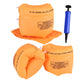 4 Pcs Arm Floaties Inflatable Swim Arm Bands Floater Sleeves Swimming Rings For Kids Toddlers And Adults(Orange)