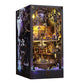 Criolpo Book Nook Kit-Diy Doll House 3D Wooden Puzzle Book Nook With Sensor Led Light, Ideal For Bookshelf Insert Decor And Halloween Crafts(Aden)