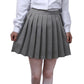 Beautifulfashionlife Women`S Japan School Plain Solid Pleated Summer Skirts (L,Dark Grey)