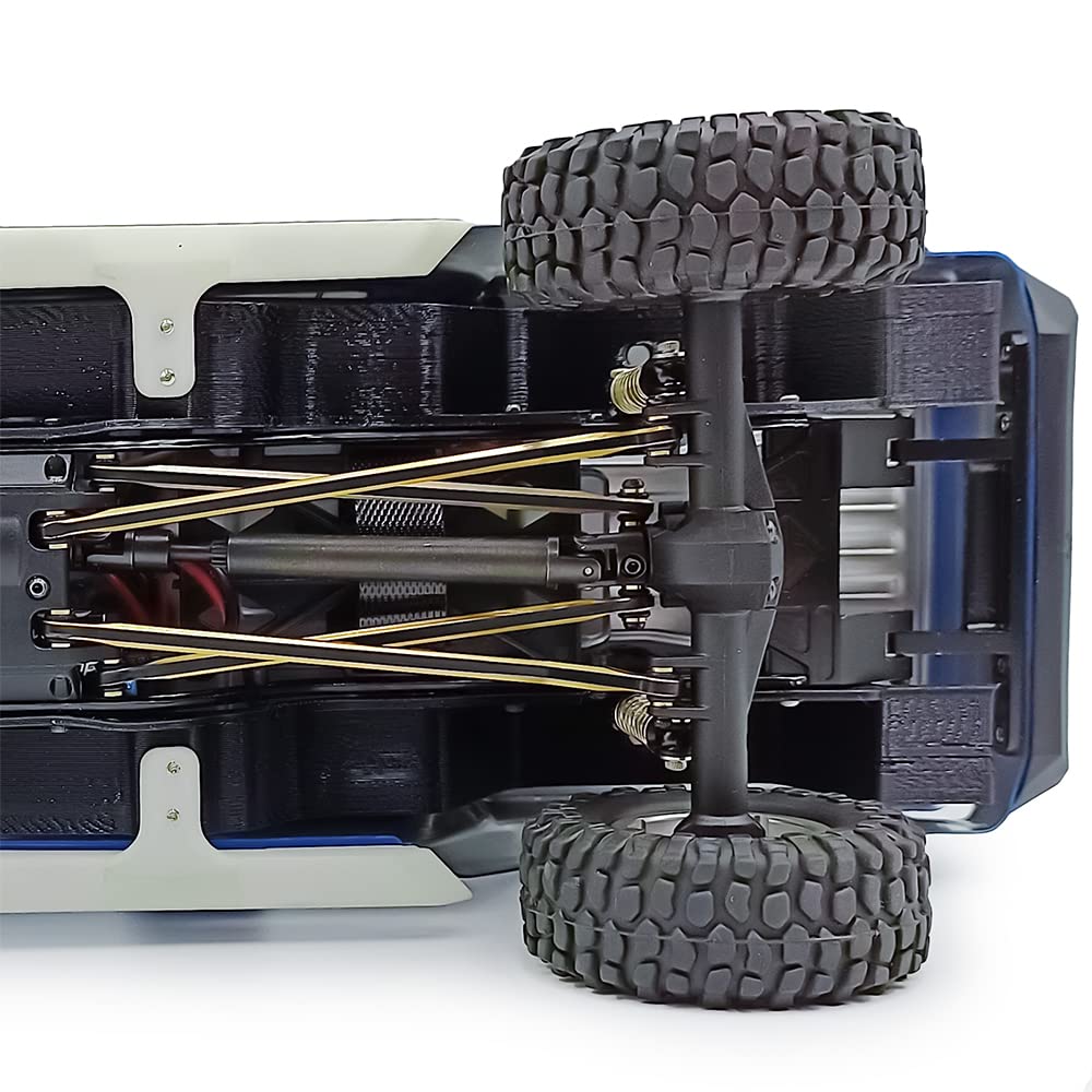 WEFEINO Aluminum Heightened Link Steering Link Set for 1/24 Axial SCX24 AXI00005 RC Crawler Car (Black)