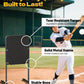Tigerden Baseball Strike Zone Target - Portable Pitching Stand, Metal Frame, 28"x30", Black, Ideal for Outdoor Training