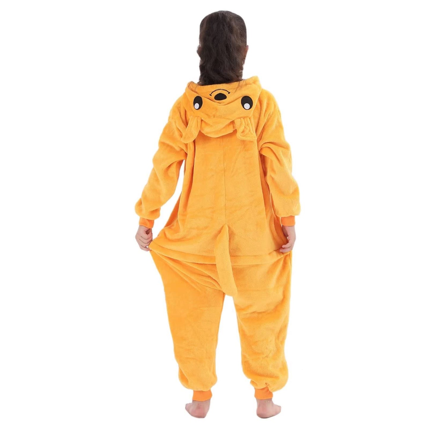 Lobujou Kids Onesie Costume For Boys Girls Halloween Animal Cosplay One Piece Flannel Hooded Kangaroo Xl