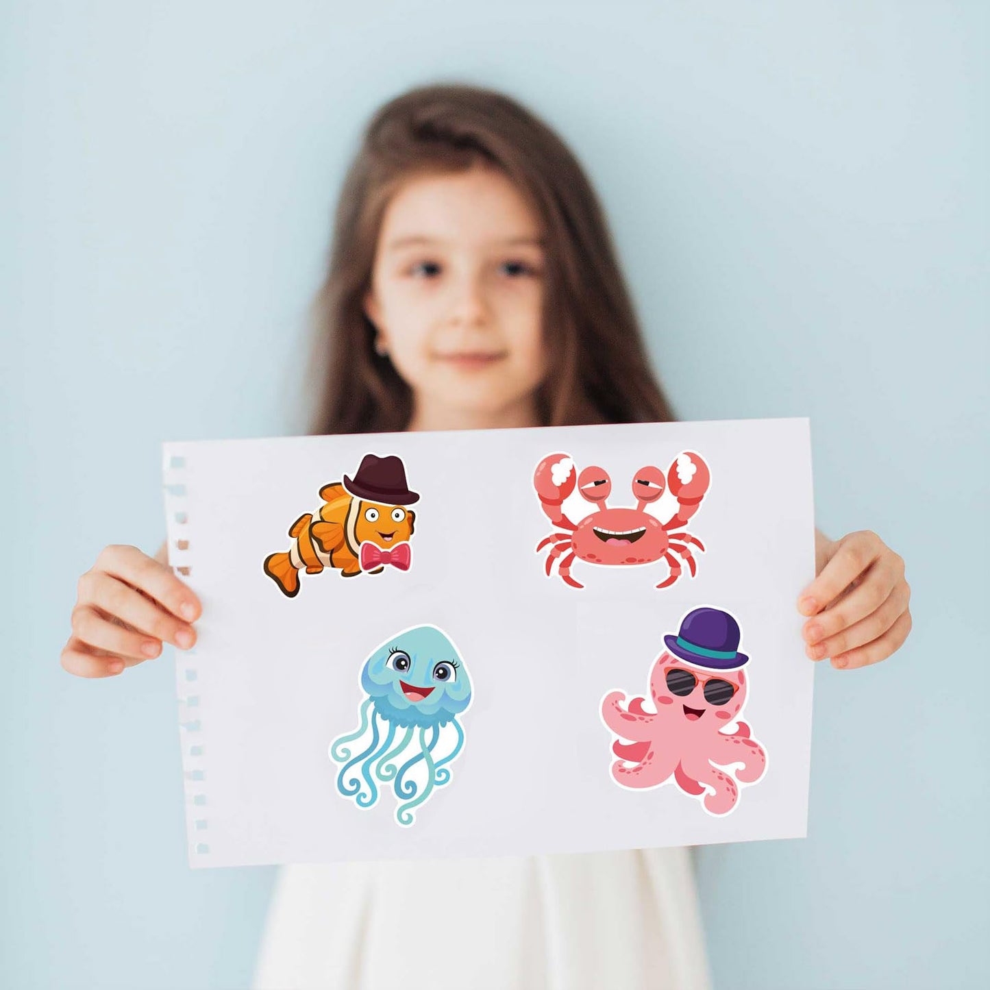 24 Sheets Sea Animals Make A Face Sticker Sheets For Kids Todders Activities, Make Your Own Stickers For Kids Birthday Party Fav