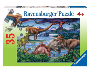 Ravensburger Dinosaur Playground - 35 Piece Jigsaw Puzzle For Kids – Every Piece Is Unique, Pieces Fit Together Perfectly