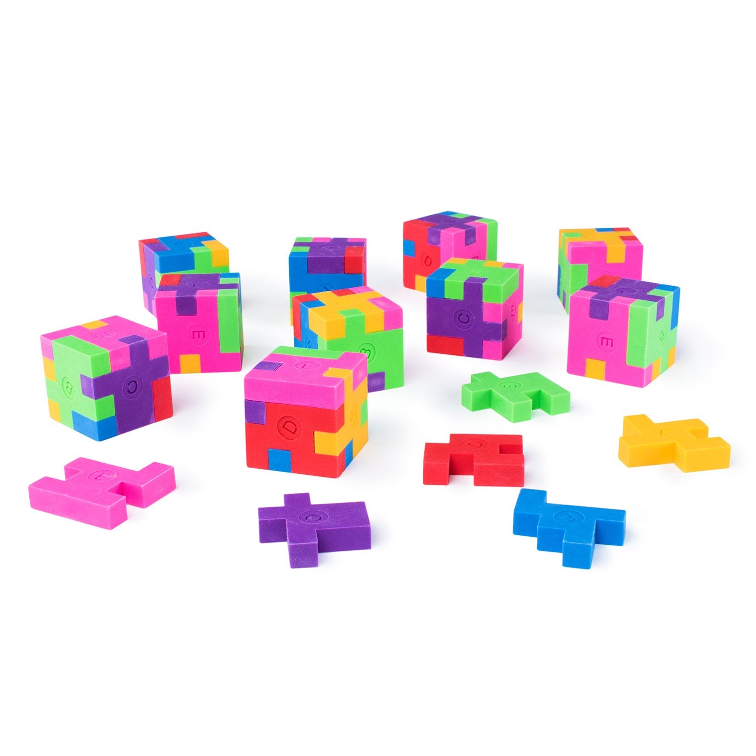Super Z Outlet 12 Pack Colorful Puzzle Erasers Miniature Pencil Erasers Children Party Favors, Classroom Student Prize Packs, Br