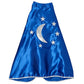 Kids Magician Cape | Kids Wizard Cape | Star & Moon - Blue