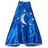 Kids Magician Cape | Kids Wizard Cape | Star & Moon - Blue