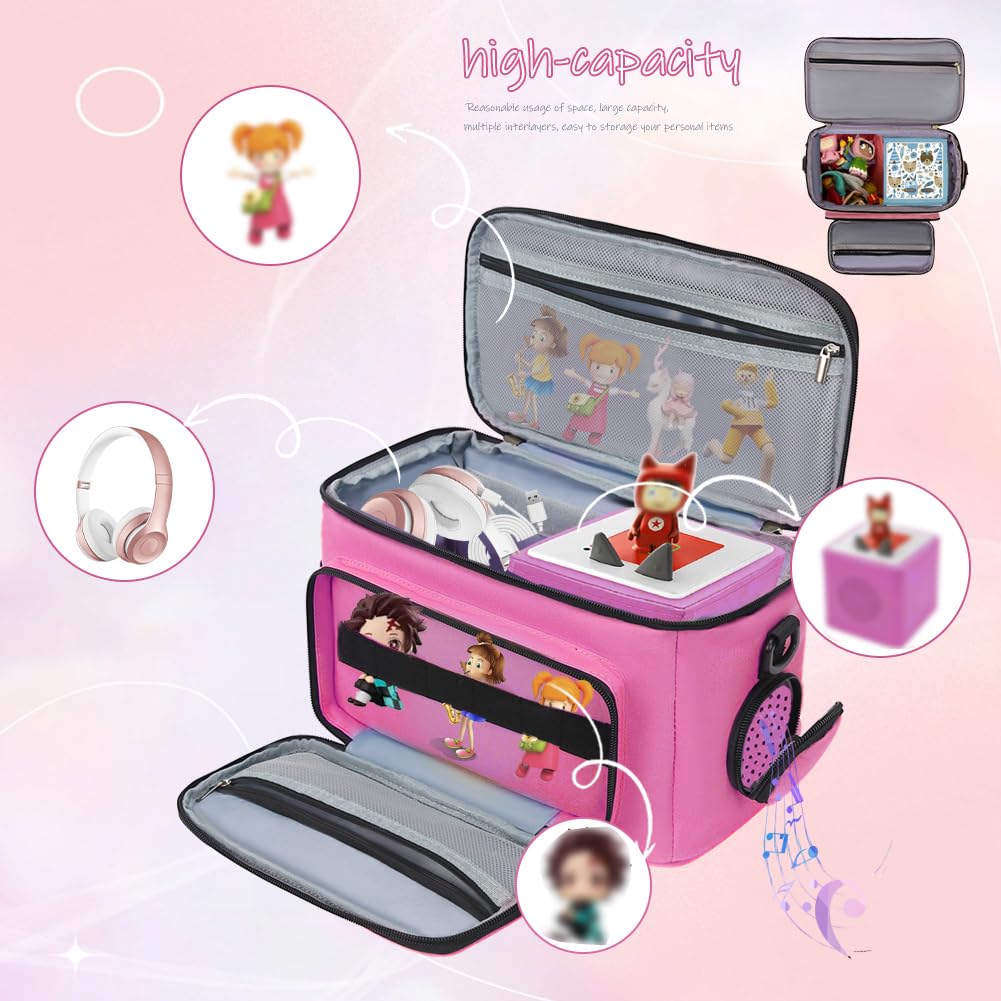 Onetoall Portable Carrying Case Compatible With Tonies Audio Player Starter Set, Tonies Figures Characters, Headphones And Charg