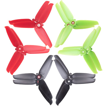 Dji Fpv Drone 5328 Propellers 3-Blades Props Low Noise Quick-Release Upgrade Replacement Accessories (12Pcs - Red 2Cw 2Ccw, Gree