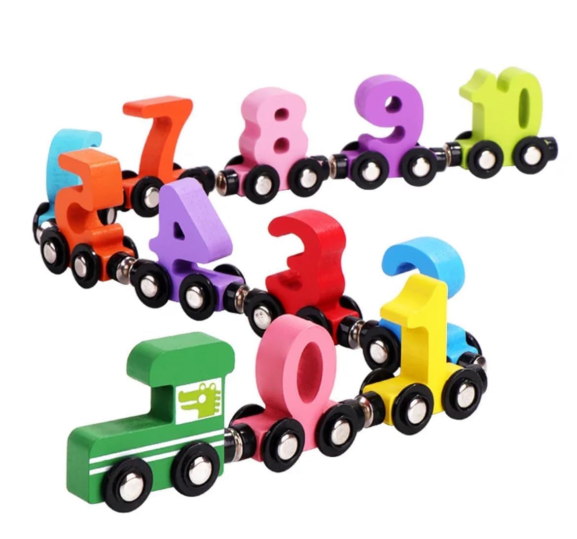 Giggleverse Magnetic Number Train Set For 13 Year Olds  Montessori Learning Toy For Boys & Girls  Educational 010 Counting A