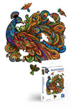 Webby Majestic Peacock Jigsaw Puzzle | Travel Game | Zentangle Art Design Wooden Puzzle Toy For Kids And Adults (22 Pieces)