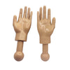 Tiny Hands 4.5-Inch Novelty Toys | Tan Left and Right Hands | Plastic Hand Puppets With Holding Sticks | Funny Gag Gifts, Figure
