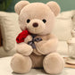 Gailimaiya Teddy Bear Plush Stuffed Animal Valentines Day Teddy Bear With Rose,Cute Sweet Bear Great Gift For Your Loved One,Gir