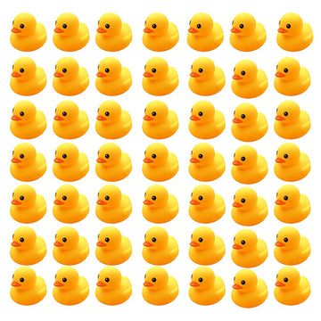 Yuerfeila Kids Bath Duck Toys 50 Pcs Mini Rubber Ducks Squeak And Float Duckies Baby Shower Toy Party Decoration For Toddlers Boys Girls (1.6’’)