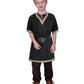 Kids Medieval Costume Boys Viking Tunic Knight Warrior Renaissance Shirts With Belt 13-14 Years Black
