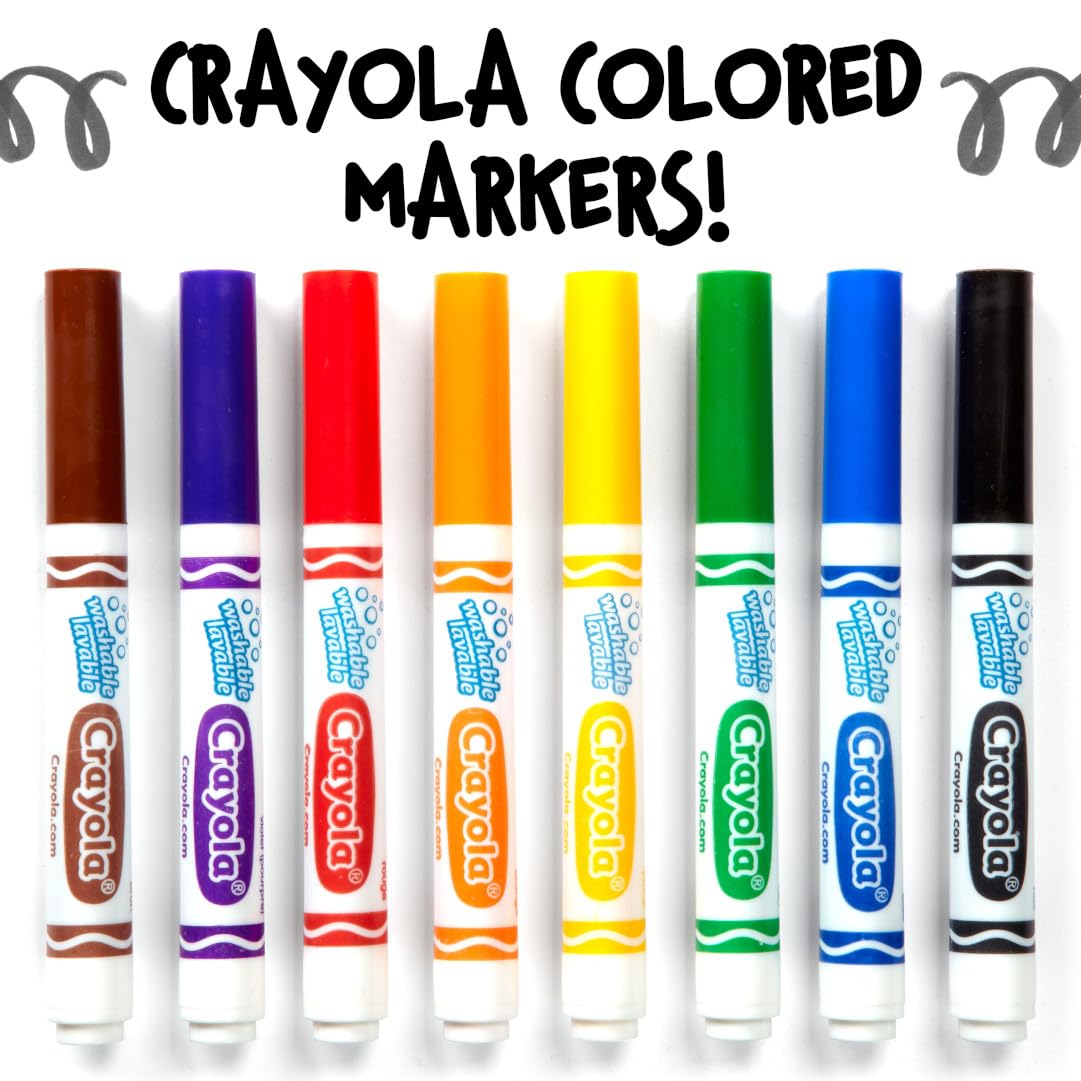 Crayola Washable Markers - Yellow (12Ct), Kids Broad Line Markers, Bulk Markers For Classrooms & Teachers