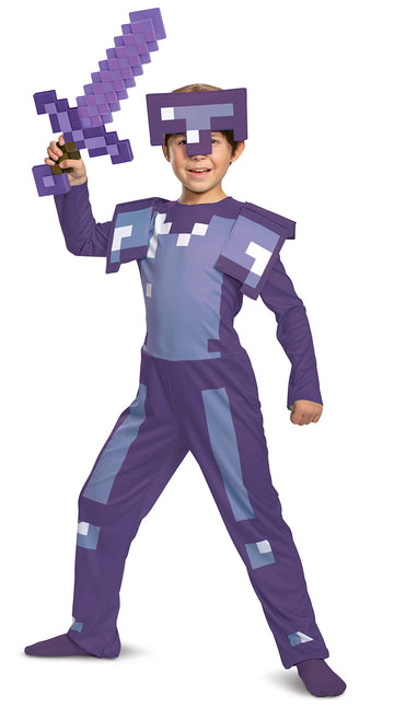 Disguise Minecraft Costume  Enchanted Diamond protective covering Outfit for Kids  Minecraft Costume Halloween  Large (10-12)