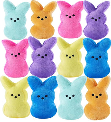 6523341 12Pcs Easter Bunny Plush Toys Decorations Cute Animal Bunny Stuffed Doll Easter Basket Stuffers Gift For Kids,Rabbits An