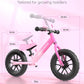 Lilian&Gema Toddler Balance Bike Colorful Lighting, 12'' Kids Balance Bike For 2-5 Years Old With Adjustable Seat & Handlebar, T