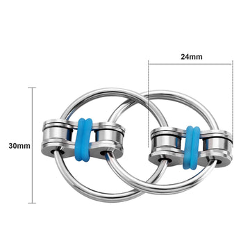 Gejoy 12 Pcs Bike Chain Fidget Toys Set Flippy Roller Chain Sensory Toy Handheld Ring For Adults And Teenagers In Learning Help Anxiety Relief For Adhd(4 Colors)
