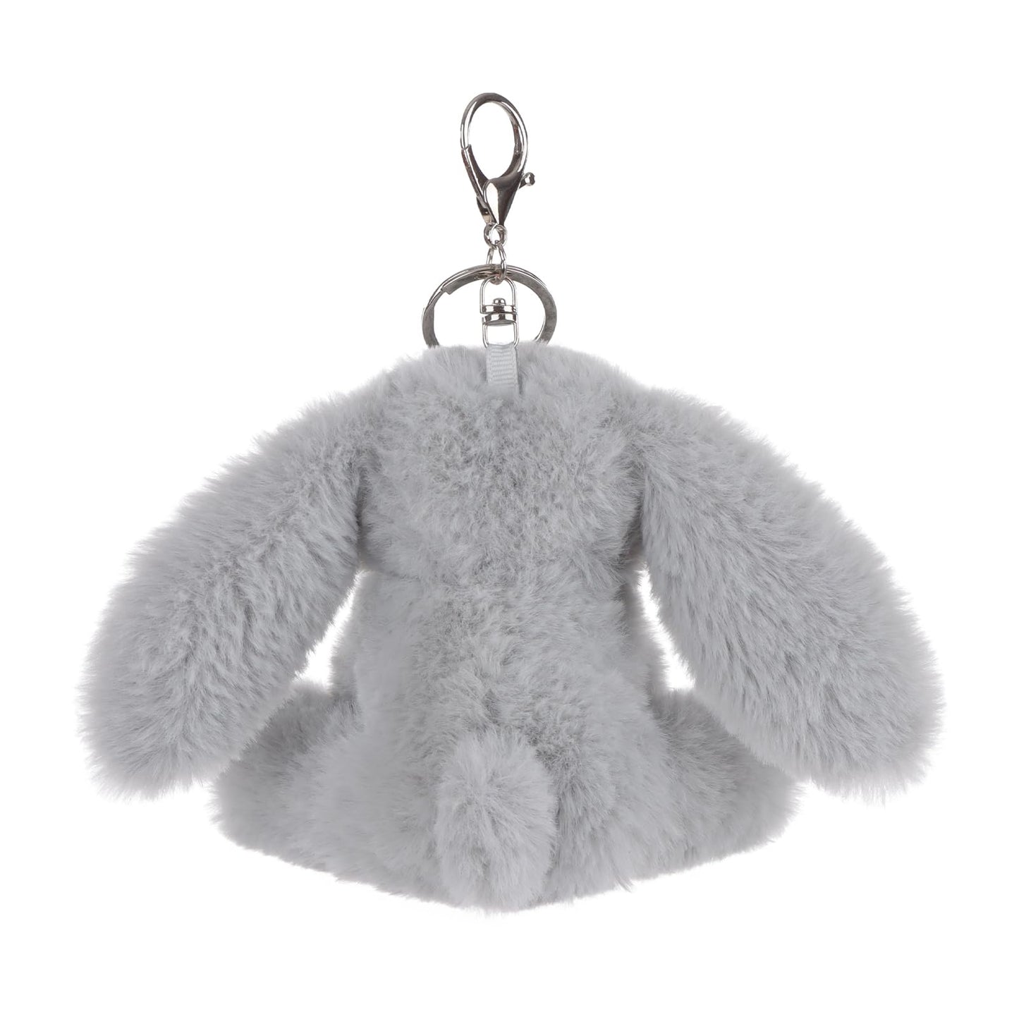 Apricot Lamb Cute Toys Plush Grey Bunny Rabbit Stuffed Animal Soft Keychain For Kids Bag, Purse, Backpack, Handbag (Grey Bunny，4.7 Inches)