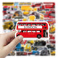 Car Stickers For Water Bottles, 100 Pcs Transportation Vehicle Truck Stickers For Kids Boys, Vinyl Waterproof Truck Stickers For