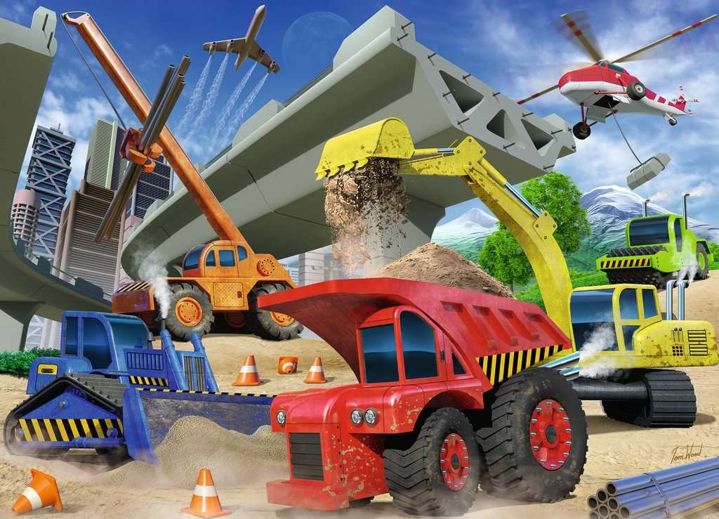 Ravensburger Construction Trucks 60 Piece Jigsaw Puzzle for Kids - 05182 - Every Piece is Unique  Pieces Fit Together Perfectly