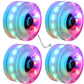 Nezylaf 4 Pack 32 X 58 Mm 78A Light Up Roller Skate Wheels, Skate Wheels With Bearings Installed For Indoor Or Outdoor Double Ro