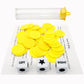 Ahoper Left Right Center Dice Game Prime Set Bundle With 3 Dices + 36 Chips. Round Tube Storage Is Very Convenient For Travel. Easy To Store, Carry Around. (Yellow)