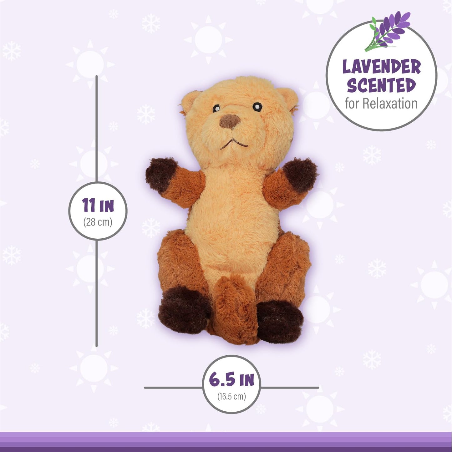 1I4 Group Warm Pals - Otter - Cozy Lavender Scented Plush Toys - Stuffed Animal - Coolable Bedtime Comfort Plushie