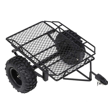 RiToEasysports RC Car Trailer, Metal RC Bucket Trailer Simulation Trailing Car for TRX4 D90 SCX10 CC01 1/10 DIY Parts 1/10 Rc Tr