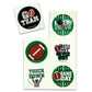 Assorted Football Sports Sticker Sheet Pack - 102 Stickers