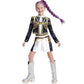 CXFEDHO Demon Costume Cute Hunter Cosplay for Girls - 2025 Pop Singer Party Performance Halloween Outfits Birthday Gift (12#blac