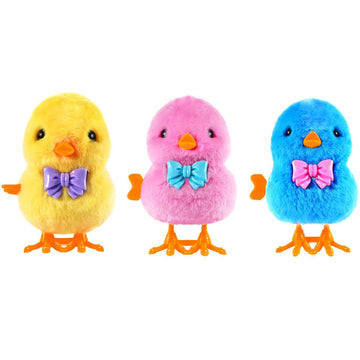 Arcimatto Wind Up Chicken Toy  3 Pcs Jumping Chick Gag Toys Cute Plush Hopping Chicks Novelty Spring Windup Toys for Kids Toddler mature-themed Easter Egg Party Favors Christmas Goody Bag Fillers Gifts