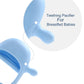 Smily Mia Breastfed Baby Pacifiers & Teething Toys, Silicone, 1 Count, Light Blue, Model M12030-1, for Infants 0-6 Months