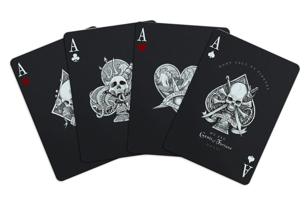 Gents Of Fortune Playing Cards Black Flag Edition Waterproof Gent Supply
