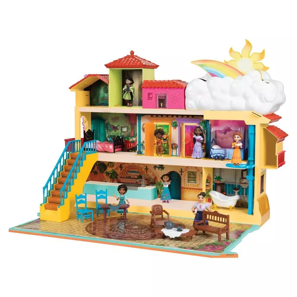 Disney Encanto Magical Madrigal House Playset With Mirabel Doll & 14 Accessories - Features Lights, Sounds & Music!