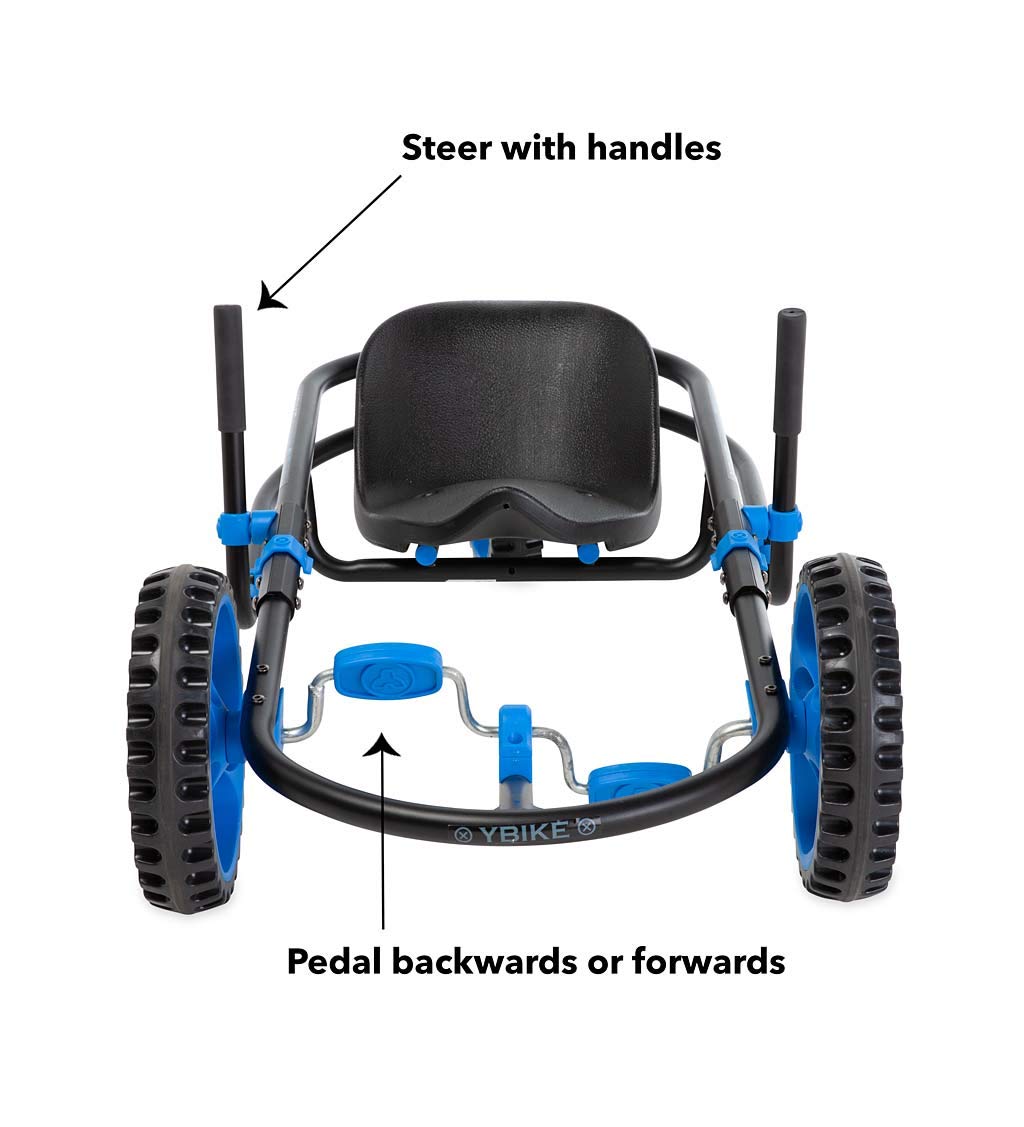 Ybike Explorer Pedal Car For Kids - Pedal Go Kart - 150 Lb Weight Limit (Blue)