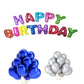 Jindal Party Products Happy Birthday Letter Foil Balloon set of 13 Letters (Multi Color) + HD Metallic Finish Balloons (Silver ,